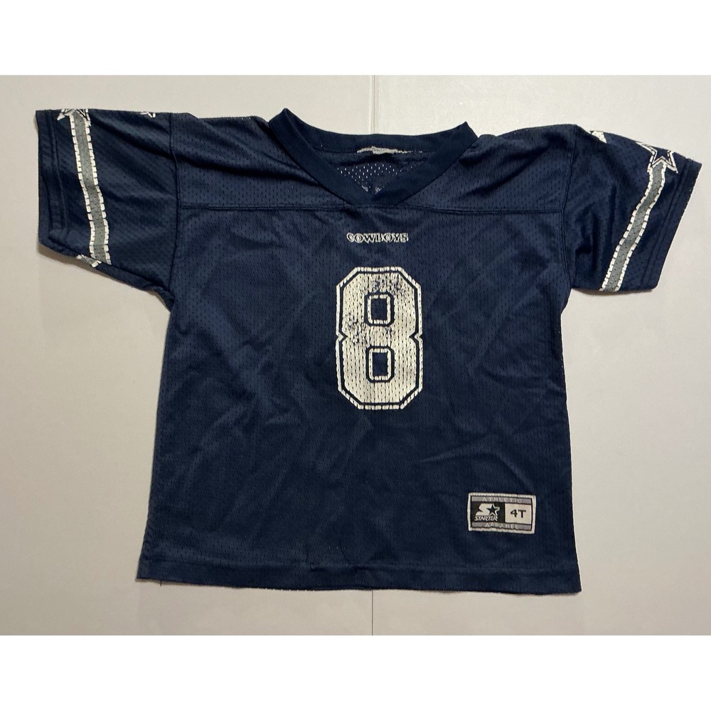 VTG Starter Dallas Cowboys Troy Aikman 8 Navy Blue Mesh Jersey Toddler 4T NFL